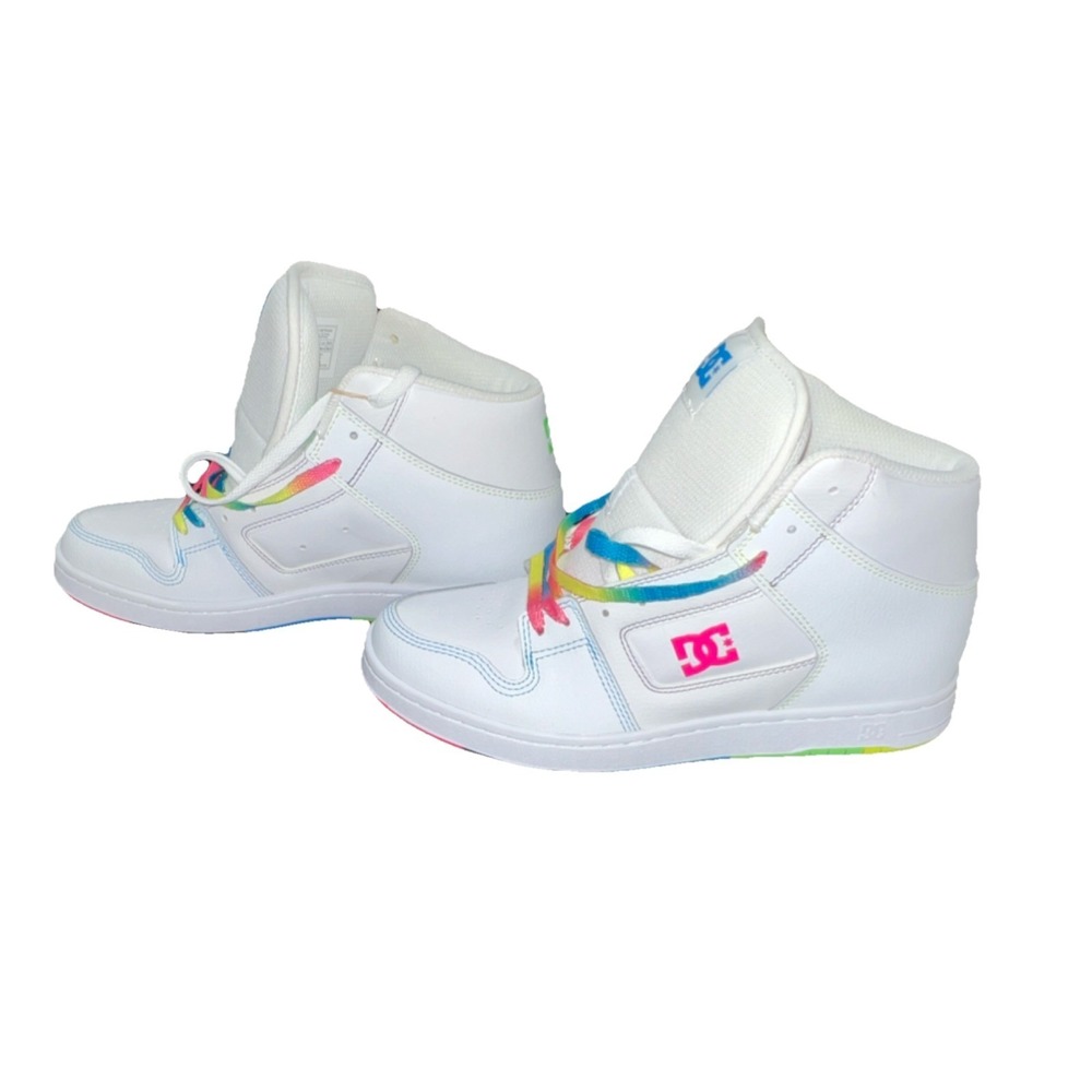 24N14/DC Manteca 4 HI Women's High Top Skate Sneakers White/Multicolo Size 9.5 - Picture 2 of 11